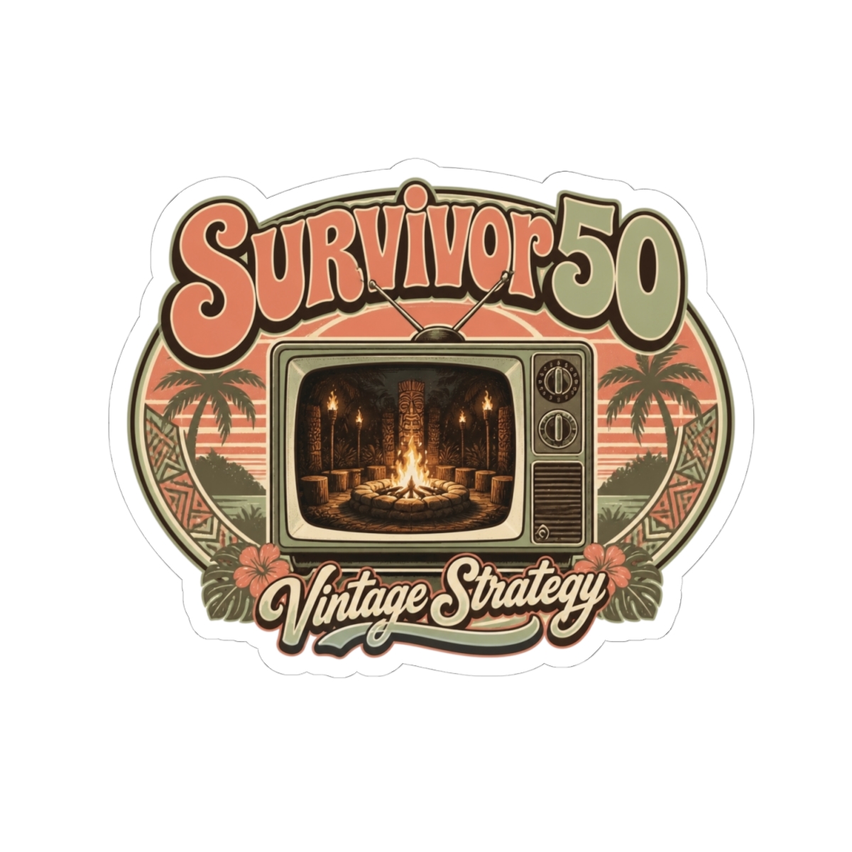 Survivor 50 "Survivor 50" Sticker - alternate angle 2, merchandise