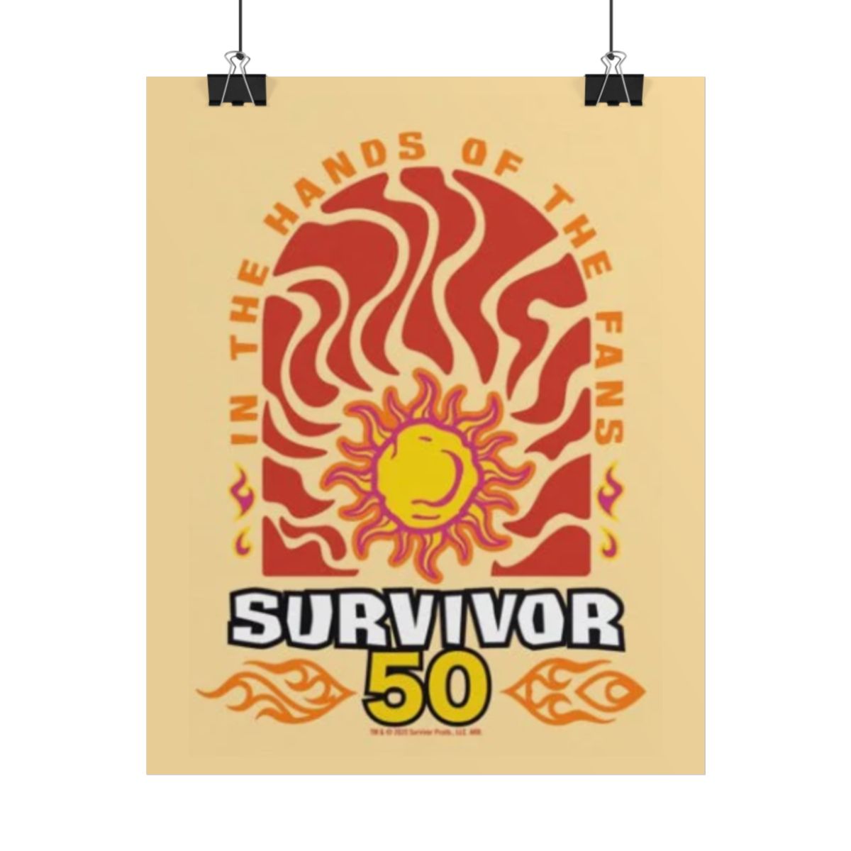 Survivor 50 Sun Graphic Poster | Rolled Poster | Survivor Merch — official Survivor 50 Posters & Wall Art